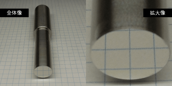 φ15段付きSUS304シャフト先端平面部の超鏡面仕上げ品の画像