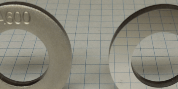 φ30インコネルA600ワッシャーの超鏡面仕上げ品の画像